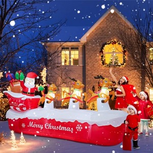 Paaaawaters 6 FT Christmas Inflatables Santa Claus with Gifts Bag, Christmas Inflatables Outdoor Decorations - 1 of 4