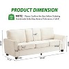 83" Couch, 3-Seater Sofa with Deep Seat, Comfortable Chenille Couch, Removable Cushions & Armrests, Modern Sofa for Living Room - 2 of 4