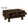 GDFStudio Snyder Vintage Solid Wood Coffee Table with 4 Drawers - 3 of 4
