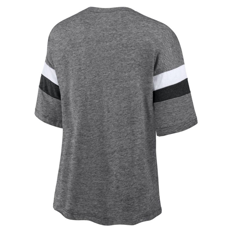 NFL Philadelphia Eagles Women&#39;s Weak Side Blitz Marled Left Chest Short Sleeve T-Shirt, 3 of 4