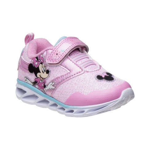 Disney Girl Minnie Mouse Six Multicolor Lights Sneakers : Target