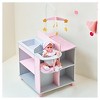 Olivia's Little World Polka Dots Princess Baby Doll Changing Station Gray/Pink - 3 of 4