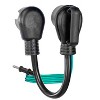 Certified Appliance Accessories® 3-Prong to 4-Prong Dryer Cord Adapter with Ground Wire in Black - image 2 of 4