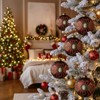 SEVOBAL Tree Ornaments 6PCS Set 3.9" Christmas Ball Ornaments Holiday Decor Xmas Tree Hanging Decorations Xmas Tree Accessories, Red, 3.9"*3.9"*3.9" - 4 of 4
