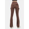DOMETOUR Women's High Waisted Cargo Joggers Flare Leggings Womens Cargo Pants with Pockets - 2 of 4