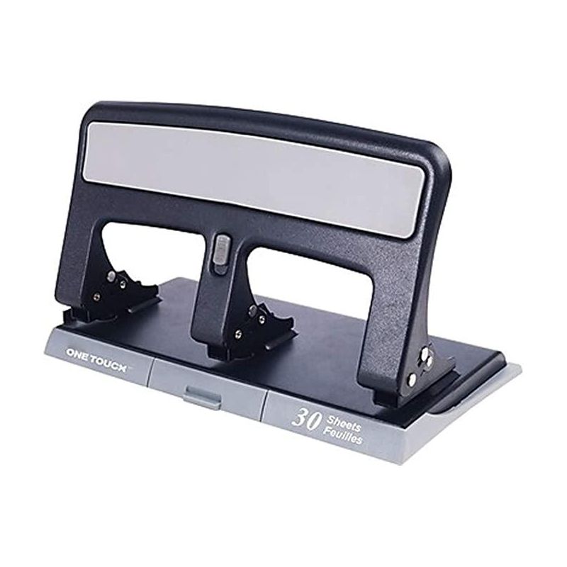 MyOfficeInnovations One-Touch 26614 Heavy-Duty 3-Hole Punch 30-Sheet Capacity Black 884279, 1 of 7