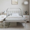 vidaXL 12" White Twin XL Metal Bed Frame with Headboard No Mattress - 3 of 4