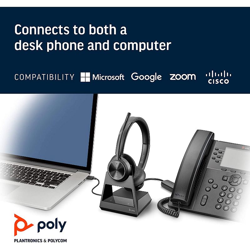 Poly Savi 7320 Ultra-Secure Wireless DECT Headset System, 5 of 7