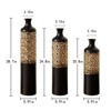 Gulches Floor Metal Vases Decorated White Metal vases Set of 3 gorgeous home decoration large glazed metal vases 20.8in/24.8in/28.7in height - 4 of 4