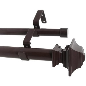 Urbanest Pila Manhattan 1-inch 3-4 inch Double Drapery Curtain Window Rod Set - 1 of 4