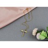 Anna-Kaci Gold Tone Rhinestone Cross Pendant Necklace Ideal for Religious Occasions - Heart - 2 of 4