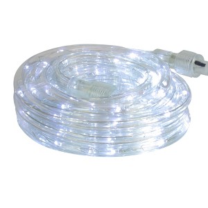 Northlight Outdoor LED Flexible Christmas Rope Lights - Pure White - 18' Clear Wire - 1 of 3