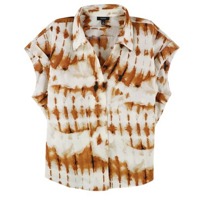 Alfani Womens Kaleido Rhythm Pullover Blouse