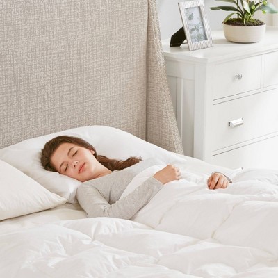 Full White Cotton Down Comforter Set