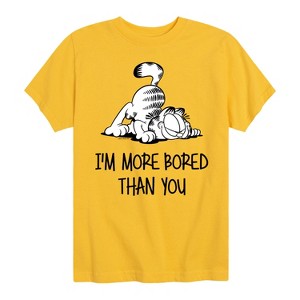 Boys' - Garfield - More Bored Than You Short Sleeve Graphic T-Shirt - 1 of 4