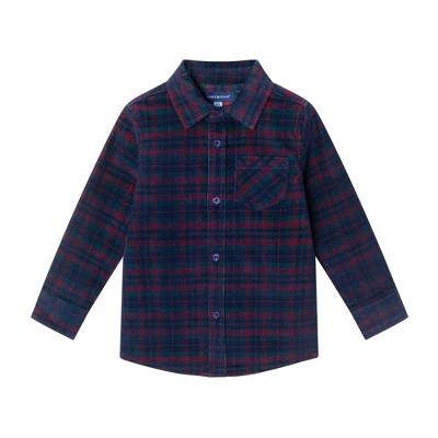Andy & Evan  Toddler  Red Plaid Corduroy Buttondown Shirt