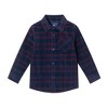Andy & Evan  Kids  Plaid Cord Buttondown & Navy Joggers Set - 4 of 4
