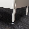Storied Home Solstice Narrow Metal Accent Cabinet: Arched Glass, Off-White Display Storage - 4 of 4