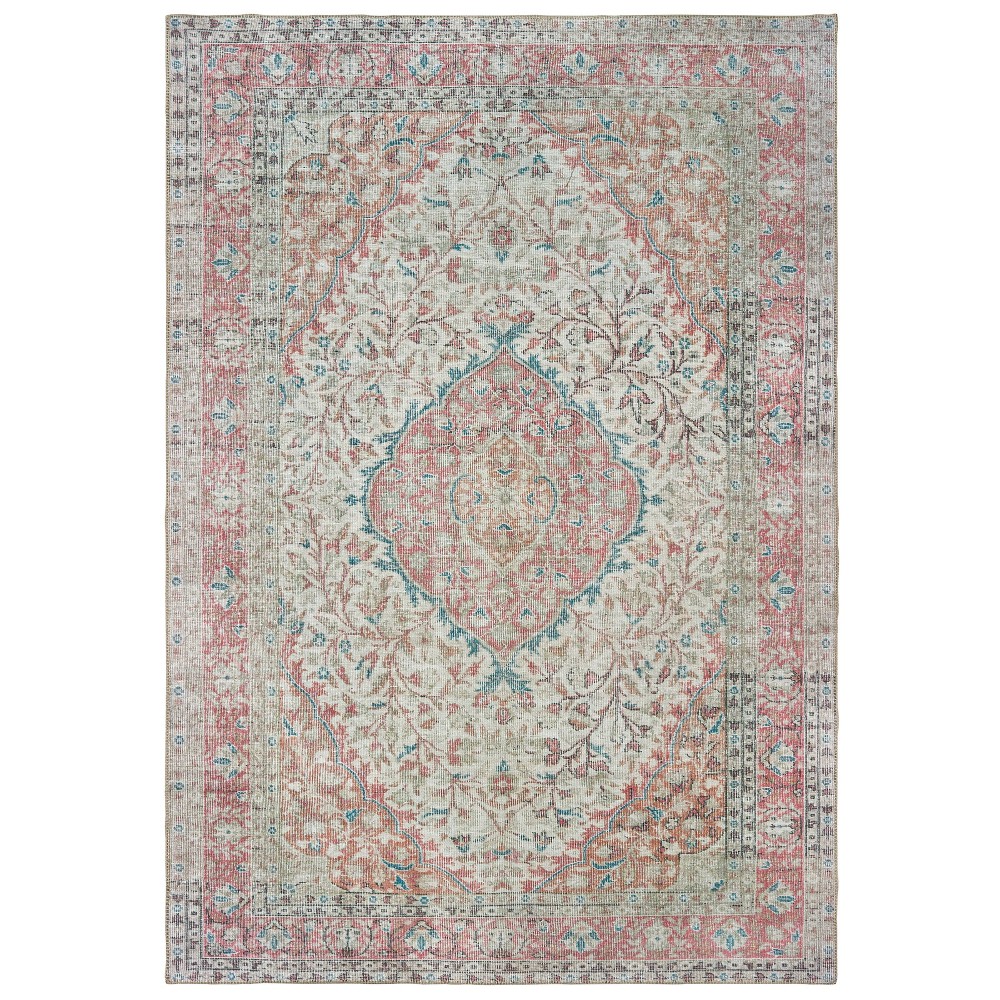  Scarlett Classic Medallion Area Rug Ivory/Pink
