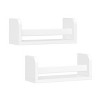 2pk Kids' 10" Floating Wall Mount Bookshelf Set White - RiverRidge Home: Hanging Shelf, MDF, Meets ASTM Standards - image 2 of 4