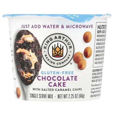 King Arthur Baking Company, Chocolate Cake with Salted Caramel Chips, Gluten Free, 2.25 oz