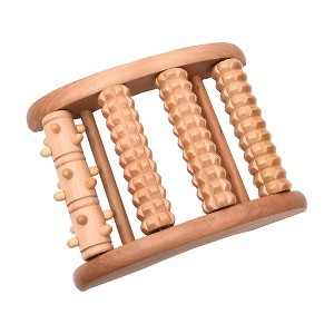Evideco French Home Goods Natural Wooden Foot Roller Massager - 1 of 4