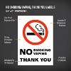 Avery No Smoking/Vaping Thank You Sign Label Stickers, Waterproof, UV Resistant, Preprinted, 5" x 3.5", 8 Stickers - 2 of 4