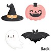 Big Dot of Happiness Pastel Halloween - Ghost, Hat, Bat and Pumpkin Decorations DIY Pink Pumpkin Party Essentials - Set of 20 - 3 of 4