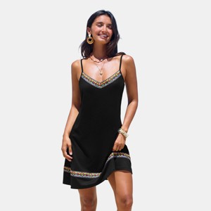 Women's Boho Chic Embroidered Beach Dress - Cupshe - 1 of 4