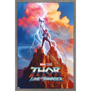 Trends International Marvel Thor: Love and Thunder - Thor One Sheet Framed Wall Poster Prints - 1 of 4