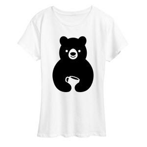 Women's - Instant Message - Coffee Bear Short Sleeve Graphic T-Shirt - 1 of 4