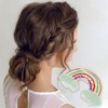 Unique Bargains Fashion Cute Rainbow Clouds Hair Clips for Women 3.62"x1.89"x1.26" Green Red 1 Pc - 2 of 3