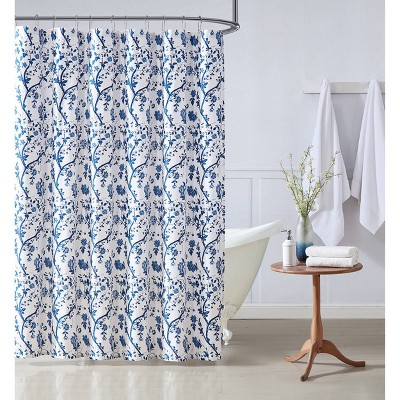Elise Shower Curtain Blue Laura, Laura Ashley Fabric Shower Curtain Liner