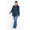 Avenue Women's Plus Size Kylee Plaid Shirt - 4 of 4