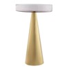 TOV Furniture Alo 20.5"H Small Modern Glass and Iron Side Table in Pink/Gold - 3 of 4
