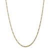 Black Bow Jewelry 2.75mm, 14k Yellow Gold, Flat Figaro Chain Necklace - 2 of 4