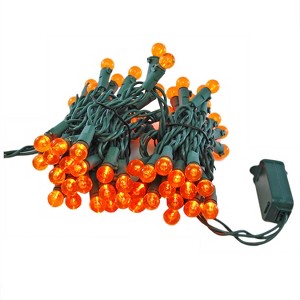 70 Lights Electric Globe String Lights LED Orange: Lumabase, Halloween Pumpkin Theme, Indoor/Outdoor, UL Listed - 1 of 4