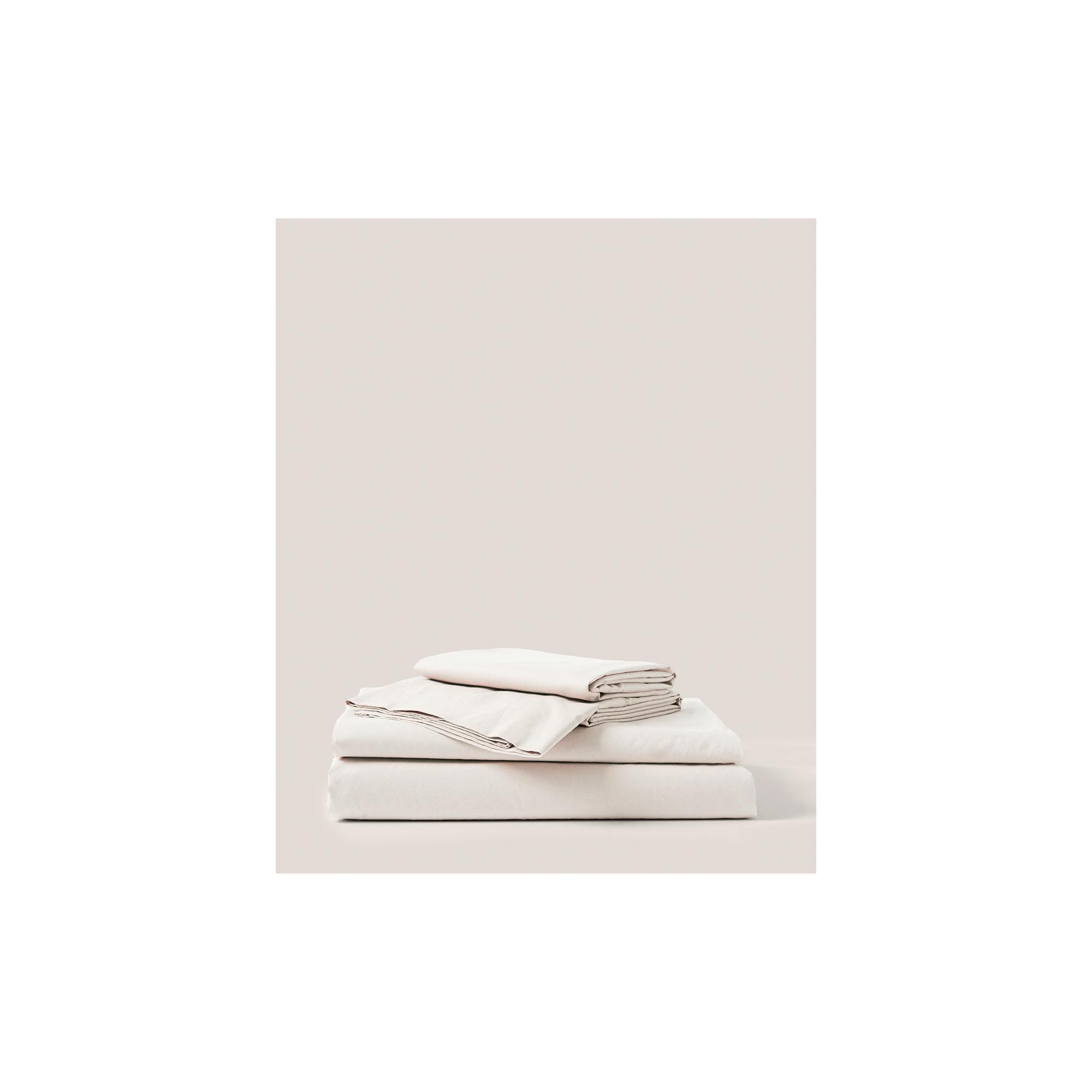 Pact Organic Cool-Air Percale Sheet Set White Queen