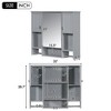 Akoasm Wall Mounted Bathroom Storage Cabinet Medicine Cabinet With Towels Bar & Mirror-Grey - 2 of 4