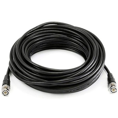 Monoprice Video Cable - 50 Feet - Black | RG-58 and Transceiver Cable, 50 Ohm, 48 Percent Braided Aluminum Shielding