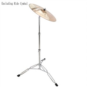 SEVOBAL Drum and Percussion Accessories, Double-Braced Straight Cymbal Stand with Adjustable Height for Live, Silver, 24.8"*4.72"*3.94" - 1 of 4
