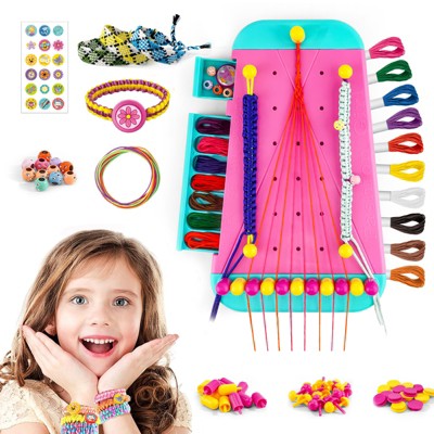 Ruvalino Baby and Toddler Learning Toys Handwoven Bracelet Craft Kit with Custom Beads for Creative Play, , 9.8"*5.9"*2"