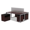 Alera Alera Valencia Series Mobile Pedestal, Left or Right, 2-Drawers: Box/File, Legal/Letter, Mahogany, 15.88" x 19.13" x 22.88" - 4 of 4