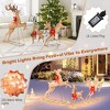 Costway 3 PCS Lighted Christmas Reindeer Family Set Holiday Decoration with 255 Lights - 4 of 4