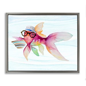 Stupell Industries Hipster Fish Funny Sea Life, 21" x 17" - 1 of 4