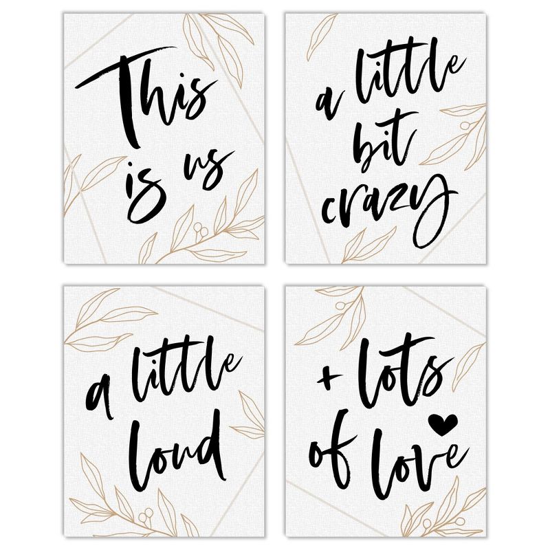 Big Dot of Happiness This is Us - Unframed Family and Living Room Linen Paper Wall Art - Set of 4 - Artisms - 8 x 10 inches, 1 of 8