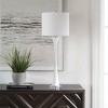 Uttermost Fountain Buffet Lamp – 34"H White Faux Marble Base with Crystal Foot & Brushed Nickel Accents - 4 of 4
