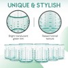Amici Home Urchin Double Old Fashion Glasses - Set of 6, 12 Oz Hobnail Embossed Green Tumblers - Short Drinkware - Dishwasher Safe - Made in Italy - 4 of 4