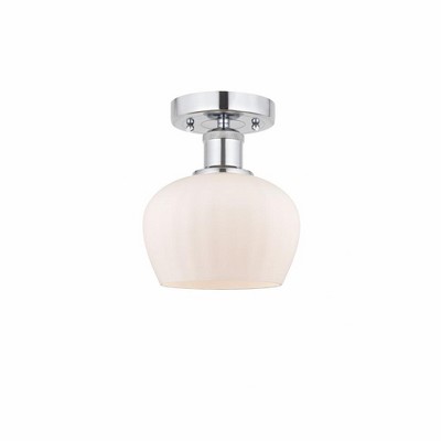 Fenton - 1 Light Semi-Flush Mount In Industrial Style-8.25 Inches Tall and 6.5 Inches Wide