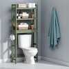 Maximize Bathroom Space: Versatile 3-Tier Over-The-Toilet Organizer with Adjustable Shelves and Bamboo Finish - 3 of 4